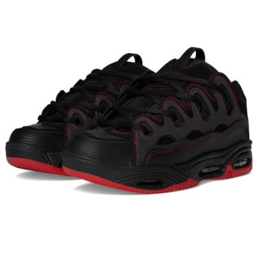 Imagem de Osiris Tênis de skate masculino D3 2001, Preto/vermelho/vermelho, 46
