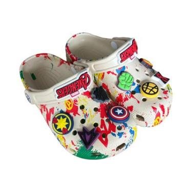 Imagem de Sandálias Pretas Marvel Avengers Para Meninos, Chinelos Confortáveis D