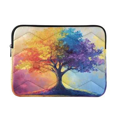 Imagem de Bolsa para laptop colorida de árvore de 13 a 13,3 polegadas para homens, bolsa de trabalho feminina média