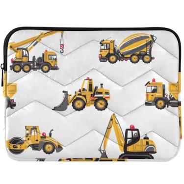 Imagem de Capa protetora de computador universal de 33 a 14 polegadas para laptop com desenho animado trator retroescavadeira inchada para laptop para MacBook Pro