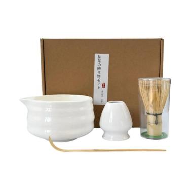 Imagem de Conjunto De Cerâmica Para Matcha Com 4 Peças, Tigela De Chá Japonesa, 