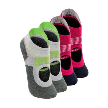 Imagem de Kit 4 Pares de Sapatilhas Antiderrapante Pilates Lupo 3286-002 Colorid