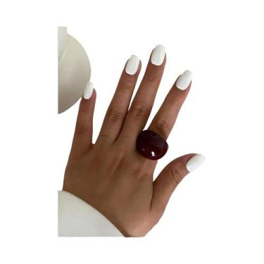 Imagem de Anéis De Resina Plástica Geométricos Vintage Boho Para Mulheres, Joias