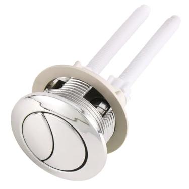 Imagem de Botão de Descarga de Vaso Sanitário 38mm, Botão Universal Redondo Descarga Dupla Ajustável Peça Reposição para Reparo Caixa Acoplada em Banheiros Residenciais com Abertura 38-45mm (Branco)
