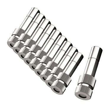 Imagem de Khanjan Bocal de nebulização de latão de alta baixa pressão pulverizador de água antigotejamento limpável ideal para nebulização de gramado jardins estufa sistemas de resfriamento de ar pacote com 10