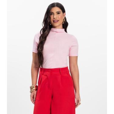 Imagem de Blusa Feminina Cotton Leve Infinita Cor Rosa, M, Rosa