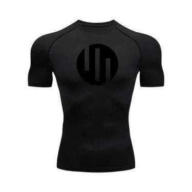 Imagem de Camiseta De Compressão Branca Masculina Para Corrida, Secagem Rápida, 