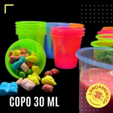 Imagem de Copo Descartável de Tequila Shot 30ml Neon 20 UN - TRIKTRIK, Laranja N