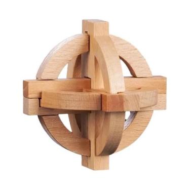 Imagem de Quebra-Cabeça 3D De Madeira Para Adultos, Desafio Mental Kongming Luba