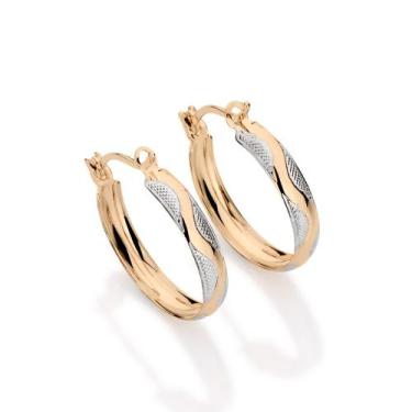 Imagem de Brinco Argola Com Aplicacao De Rhodium. - Rommanel Cor:Dourado, Dourad