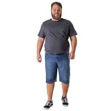 Imagem de Bermuda Extra Grande Bivik Jeans Azul - Masculino-Masculino