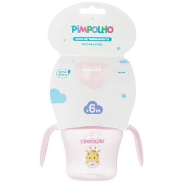 Imagem de Copo de Treinamento com ALÇA Bico Flexivel 150ML Girafa Pimpolho