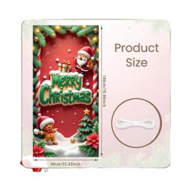Imagem de Decorações De Natal Para Porta Do Papai Noel, Banner De Fundo Para Int
