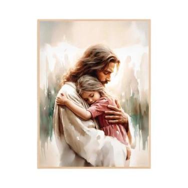 Imagem de Pôster De Arte De Parede Com Retrato De Jesus Cristo, Eu Caminharé Com