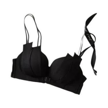 Imagem de Sutiã Feminino Preto Confortável Antiflacidez Para Seios Pequenos, Com