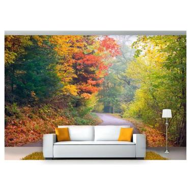 Imagem de Papel De Parede Estrada Caminho Floresta 3D 7,50m² Nes112