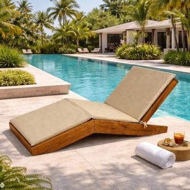 Imagem de Espreguiçadeira Poltrona com Almofada Mawi Yescasa Nogueira