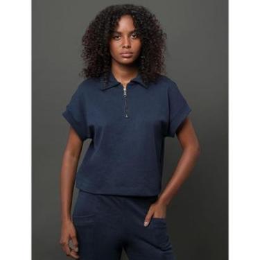 Imagem de Blusa Feminina Malha Idaho Calvin Klein Jeans - Marinho-Feminino