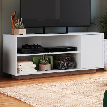 Imagem de Rack Bancada Para Tv 55 Pol 135 Cm B56 Branco Montana Novam