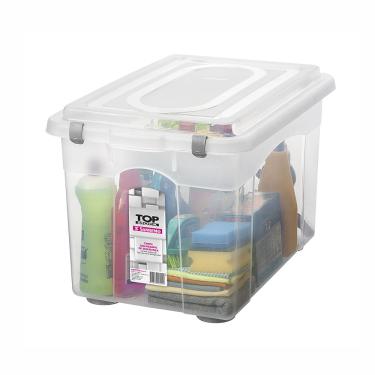 Imagem de Caixa Organizadora Sanremo Top Stock em Plástico Cristal 56L