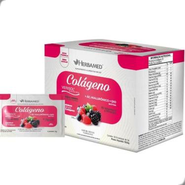 Imagem de Colageno Verisol Com Hialuronico Biotina 5g Box 30 Sache Herbamed, Fru