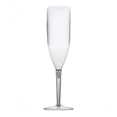 Imagem de Taça para Champanhe Acrílica 180ML com Kit 10 Unidades Transparente Premium