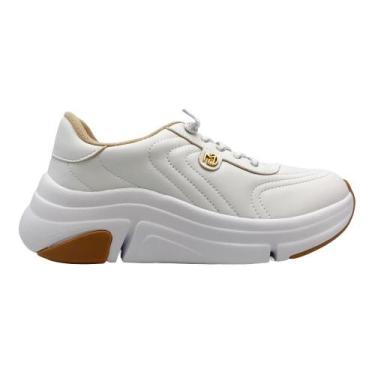 Imagem de Tênis modare casual com elástico ref:7401104 feminino, Branco, Bege, 3