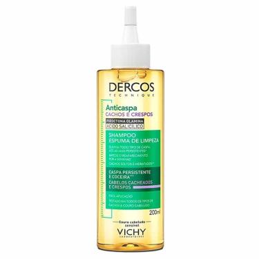 Imagem de Espuma de Limpeza Vichy Dercos Anticaspa Para Cabelos Crespos e Cacheados 200ml-Unissex