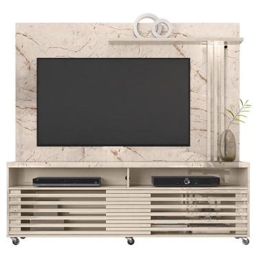 Imagem de Estante Home Theater Frizz Calacata Off White – Madetec