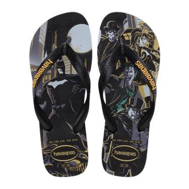 Imagem de Chinelo Masculino Havaianas Batman Herois Preto/Amarelo-Masculino