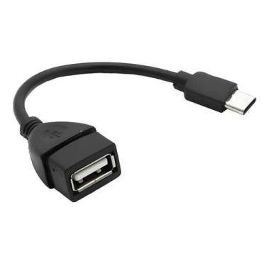 Imagem de Cabo Adaptador OTG Tipo C Conversor Para Celular Pendrive - Dexin
