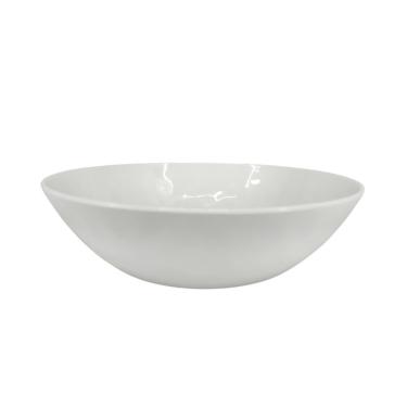 Imagem de Tigela 9442 para Servir Saladas e Massas em Melamina Leve e Resistente para Uso Diário Branca Bellagio