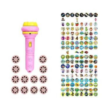 Imagem de Lanterna Projetora Infantil Com 10 Cartões E 80 Padrões, Brinquedo Edu