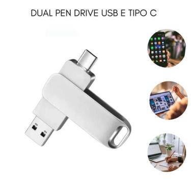 Imagem de Pendrive Ultra Resist Dual 128gb Usb 3.0 E Tipo C Tablet E Celular - T