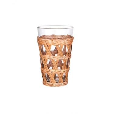 Imagem de Copo de Vidro Braided 295ml com Sisal Design Contemporâneo para Bebidas Mimo Style