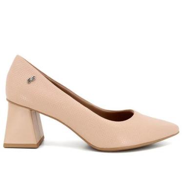 Imagem de Scarpin Feminino Usaflex Bico Fino Tresse Ai1303005, Nude, 38