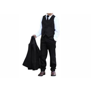 Imagem de Terno Preto Completo Infantil Menino Festa/ Casamento 5 Pçs - Ranna Be