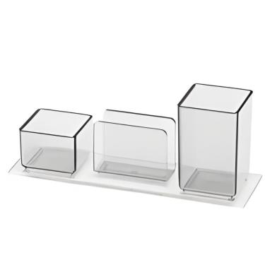 Imagem de Porta Documentos Acrimet Trio Simples Modelo 940.3 Poliestireno Transparente Cristal