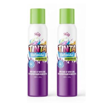 Imagem de Kit 2 Tinta Spray Lavável Cabelo Maluco Festa Verde Neon - My Party