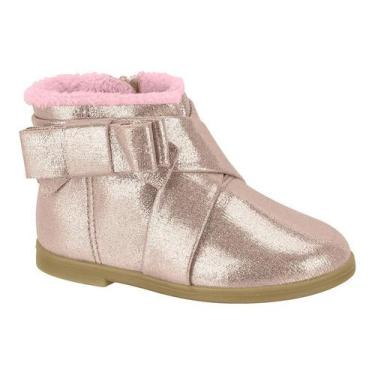 Imagem de Bota Bebê Molekinha Cano Baixo Forrada Pelinhos 2706.100, 18, Rosa