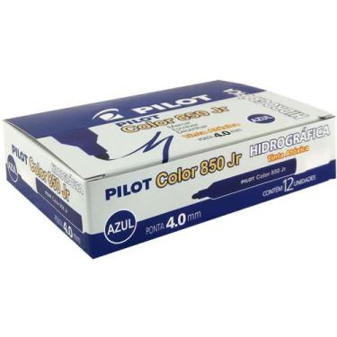 Imagem de Caneta Hidrográfica Color 850L Junior Azul Caixa com 12 - Pilot