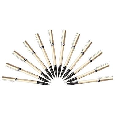 Imagem de Canetas esferográficas Uni-Ball Deluxe, ponta fina, 0,7 mm, tinta preta, barril de champanhe, pacote com 12