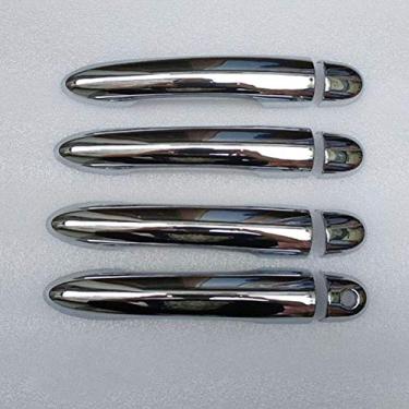 Imagem de SAXTZDS Acabamento cromado ABS para maçaneta de porta, adequado para Renault Megane II 2 MK2 2002 2003 2004 2005 2006 2007 2008