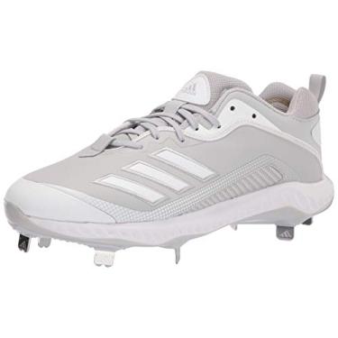 Imagem de adidas Tênis de beisebol masculino Fv9348, Cinza-claro/branco/branco, 17