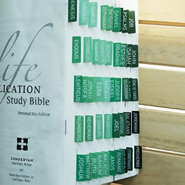 Imagem de Bible Index Tabs New Old Testament Catolic Bible Labels Autoadesivo Laminado Brilhante 120 Peças - Tema Paleta Verde