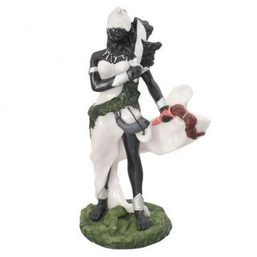Imagem de Escultura De Orixá Iansã Balé Branca 23 Cm Em Resina