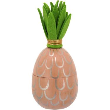 Imagem de PENÉLOPE PORTA JOIAS 18x8x8cm MADEIRA ROSA ABACAXI