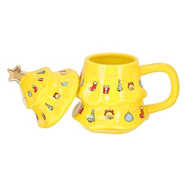 Imagem de Caneca De Café Árvore De Natal Caneca De Café Da Fazenda Tigela De Sorvete Árvore De Natal Xícara De Café Caneca De Natal Com Tampa Copo Cerâmica Amantes Multifuncional