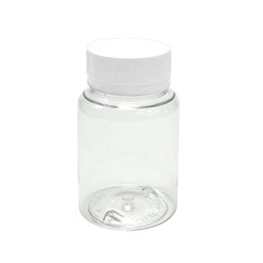 Imagem de Pote Para Cápsulas Pet 100ml C/Tampa Lacre (20 Unidades) (Cristal C/Branco)