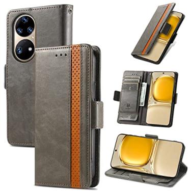 Imagem de For Huawei P50 Pro CaseNeo Business Splicing Dual Magnetic Buckle Horizontal Flip PU Leather Case with Holder & Card Slots & Wallet